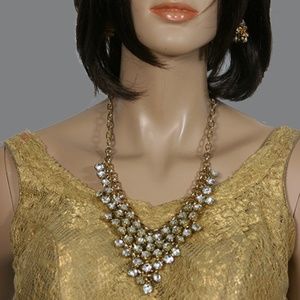 Designer Graziano Crystal Bib Necklace